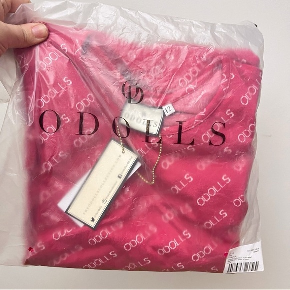ASOS ODolls Collection Women’s UK 12 Pink Motif Detail Ruched Sweater Mini Dress - Picture 10 of 11